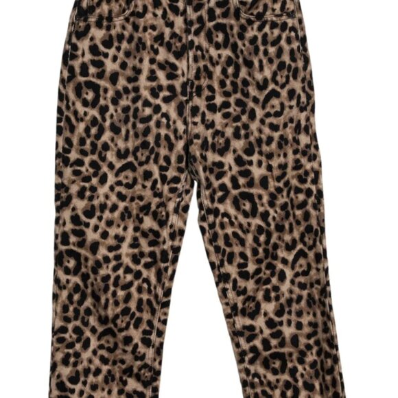 Reformation Leopard High-Rise Straight Leg Pants - Picture 2 of 5